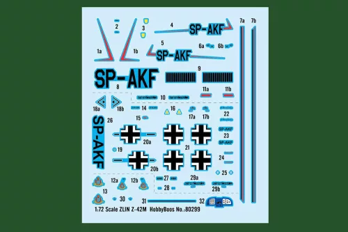 HobbyBoss ZLIN Z-42M 1:72 repülőgép makett (HB80299)