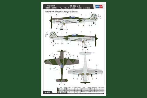HobbyBoss Ta152 C-1 1:48 repülőgép makett