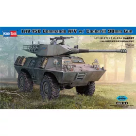   HobbyBoss LAV-150 Commando AFV Cockerill 90 mm löveg 1:35 harcjármű makett