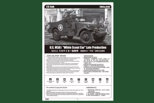 HobbyBoss U.S. M3A1 "White Scout Car" 1:35 katonai jármű makett