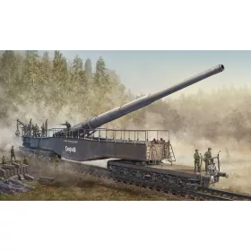   HobbyBoss német 280 mm K5(E) vasúti löveg Leopold 1:72 vasúti makett