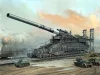 HobbyBoss német 80 cm K(E) vasúti löveg Dora 1:72 vasúti makett