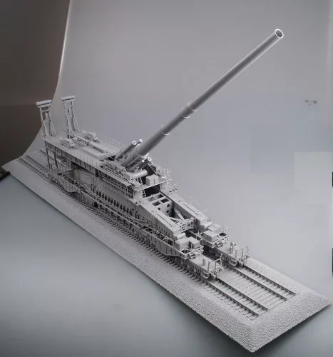 HobbyBoss német 80 cm K(E) vasúti löveg Dora 1:72 vasúti makett