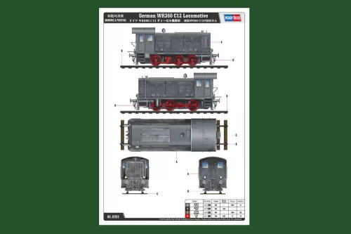 HobbyBoss német WR360 C12 mozdony 1:72 vasúti makett