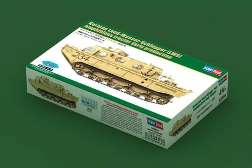 HobbyBoss német Land-Wasser-Schlepper(LWS)amphibi vontató korai gyártás 1:72 makett