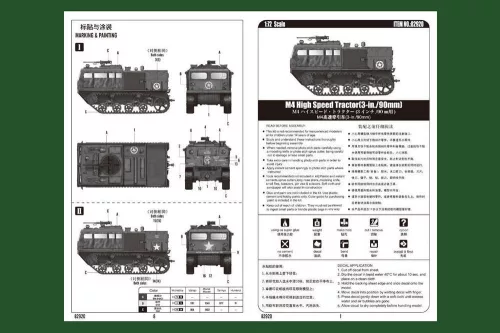 HobbyBoss M4 nagy sebességű tüzérségi vontató (3-in./90 mm) 1:72 makett