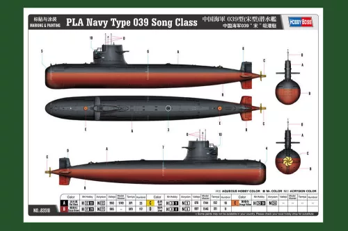 HobbyBoss PLA haditengerészet Type 039 Song Class 1:350 tengeralattjáró makett