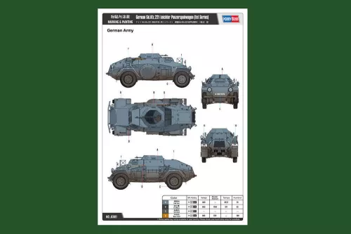 HobbyBoss német Sd.Kfz.221 Leichter Panzerspahwag 1:35 harcjármű makett (HB83811)