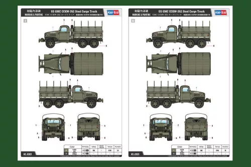 HobbyBoss amerikai GMC CCKW-352 Steel teherautó 1:35 makett