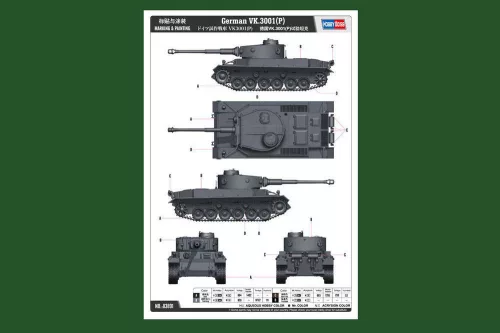 HobbyBoss német VK.3001(P) 1:35 harcjármű makett