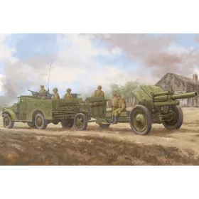   HobbyBoss M3A1 késői változat tow 122 mm HowitzerM-30 1:35 katonai jármű makett