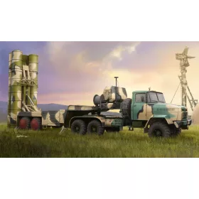   HobbyBoss orosz KrAZ-260B Trctor w. 5P85TE TEL S-300PMU 1:35 rakéta-/légvédelmi rendszer makett