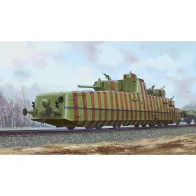   HobbyBoss szovjet MBV-2 páncélvonat késői F-34 löveggel 1:35 vasúti makett