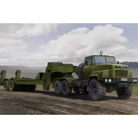   HobbyBoss orosz KrAZ-260B vontató – CMAZ/ChMZAP-5247G semitrailer 1:35 makett