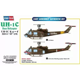HobbyBoss UH-1C Huey Helicopter 1:48 helikopter makett