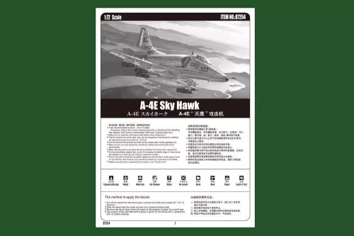 HobbyBoss A-4E Sky Hawk 1:72 repülőgép makett