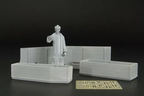 Hauler Priest w-coffins – dioráma kellék makett