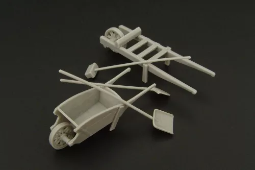 Hauler Wheel-barrow set – dioráma kellék makett