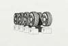 Hauler JGSDF Type 16 Wheels (Aoshima kit) - kerékkészlet