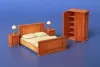 Hauler Bedroom furniture – dioráma kellék makett