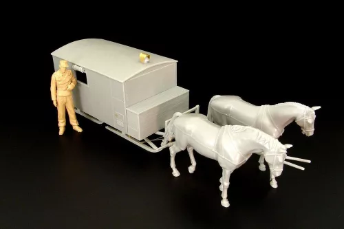 Hauler HS-3-1 Krankenschlittens – dioráma kellék makett