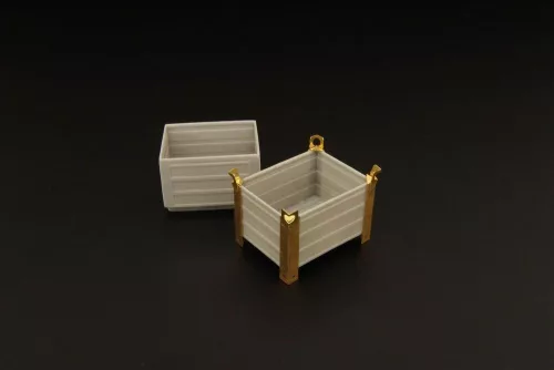 Hauler Steel containers (2pcs) – 1:35 dioráma kellék makett