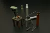 Hauler Bench drill-lever shears-oxy acetylene bottles – dioráma kellék makett