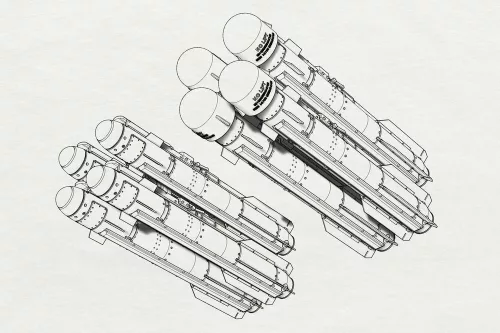 Hauler AGM-114 Hellfire (8pcs 2 racks) - AGM-114 Hellfire rakéták – 8 db, 2 indítósín