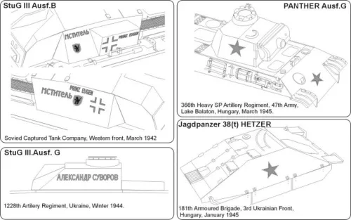 Hauler German tanks in soviet hands DECAL - német harckocsik szovjet használatban – matricakészlet