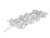 Hauler Culemeyer four axles – 1:120 járműmakett