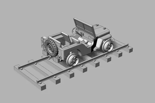 Hauler Railway Jeep (2pcs) – járműmakett