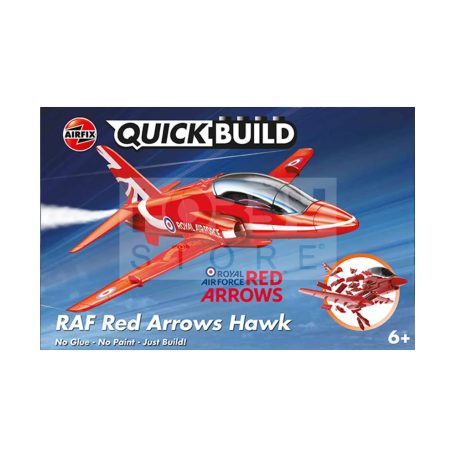 Airfix - QUICKBUILD Red Arrows Hawk Repülőgép Makett (J6018)