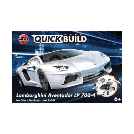 Airfix - QUICKBUILD Lamborghini Aventador white autó makett (J6019)