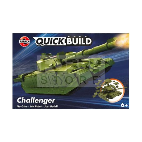 Airfix - QUICKBUILD Challenger Tank Green harcjármű makett (J6022)