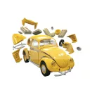 Airfix - QUICKBUILD VW Beetle yellow autó makett (J6023)
