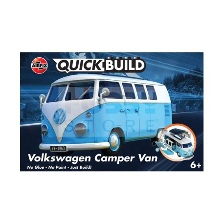 Airfix - QUICKBUILD VW Camper Van blue autó makett (J6024)