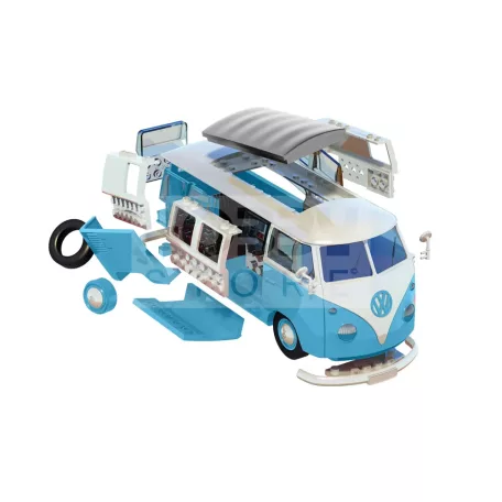 Airfix - QUICKBUILD VW Camper Van blue autó makett (J6024)