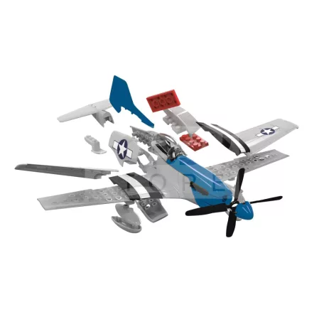 Airfix - QUICKBUILD D-Day P-51D Mustang repülőgép makett (J6046)