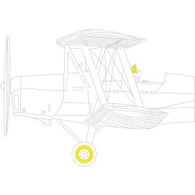   Eduard Accessories DH. 82A Tiger Moth 1/32 for ICM - kabin- és ablakmaszk