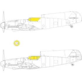   Eduard Accessories Bf 109G-6 TFace - kétoldalas kabinmaszk (TFace)
