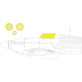   Eduard Accessories Hurricane Mk.IIb 1/32 REVELL - kabin- és ablakmaszk