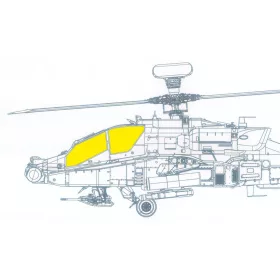 Eduard Accessories AH-64E 1/35 TAKOM - kabin- és ablakmaszk