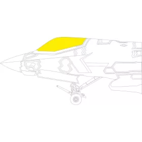   Eduard Accessories F-35A 1/32 TRUMPETER - kabin- és ablakmaszk