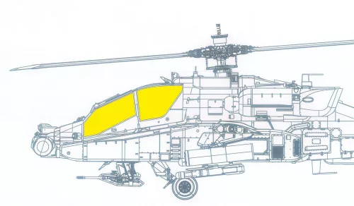 Eduard Accessories AH-64A early - kabin- és ablakmaszk
