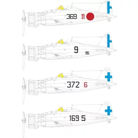  Eduard Accessories MC.200 Saetta tactical marking for Italeri - MC.200 Saetta – taktikai jelzésfestő maszk, Italeri maketthez