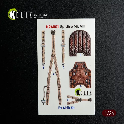 Kelik Spitfire Mk VIII interior 3D decals for Airfix kit - 3D belsőtér-részletező matricakészlet
