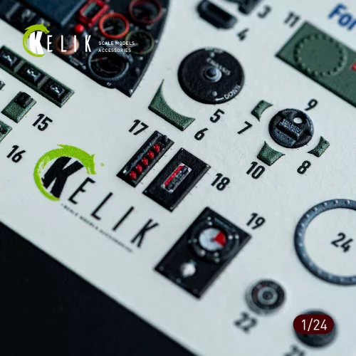 Kelik Spitfire Mk VIII interior 3D decals for Airfix kit - 3D belsőtér-részletező matricakészlet
