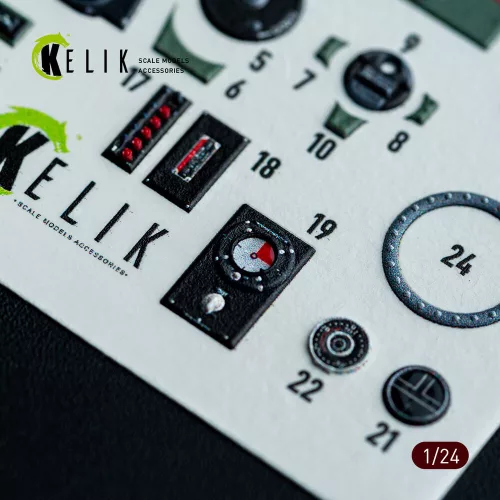 Kelik Spitfire Mk VIII interior 3D decals for Airfix kit - 3D belsőtér-részletező matricakészlet