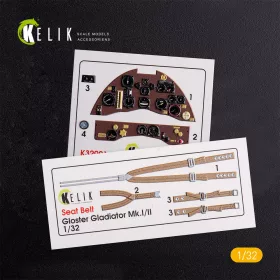   Kelik Gloster Gladiator Mk.II interior 3D decals for ICM kit - 3D belsőtér-részletező matricakészlet