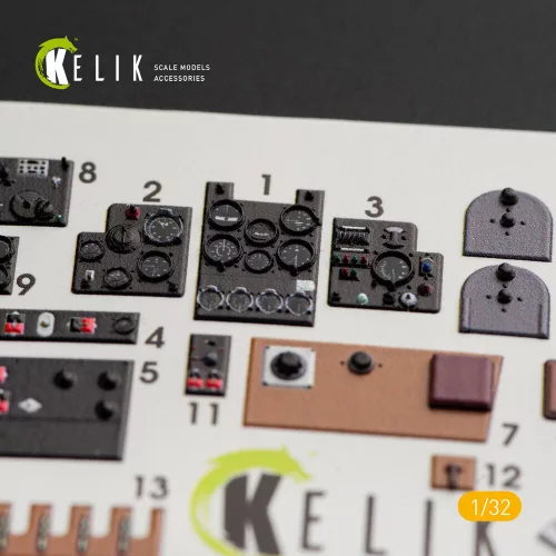Kelik Ki-61-I interior 3D decals for Hasegawa kit - 3D belsőtér-részletező matricakészlet